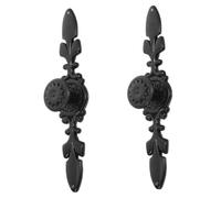 Abaodam Cabinet Pull Handle Zinc Alloy with Carved Texture and Matte Finish Elegant 2pcs Black 12.2x2.5x2.1cm, Comfortable Grip and Easy Installation, Replacement for Furniture
