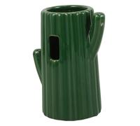 Abaodam Cactus Shaped Ceramic Water Bottle Holder for Hamster Bunny Pet Cage Water Feeder Anti-leak Design Easy to Clean Pressure Resistant Cute Decor for Pets