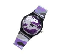 Abaodam Camouflage Watch for Plastic Quartz Analog Teacher with Vibrant Purple Design Practical and Fashionable Wristwatch for Boys and Learning to Tell