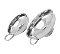 Abaodam Canning Funnels Set Wide Mouth Funnels with Handle Stainless Steel 2pcs Multi-function Easy Storage and Rust-resistant for Kitchen Use for Canning and Dispensing Oils, Juice