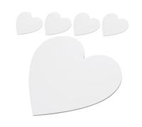 Abaodam Canvas Boards Heart Shape 5Pcs 20X20Cm Cotton Panels for Beginners and Students Compatible Acrylic Paints for Oil Painting and Drawing