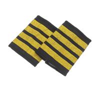 Abaodam Captain Pilot Epaulets Gold Stripes Shoulder Boards for Flight Attendant Costume Cosplay Performance Prop Professional Uniform Bars