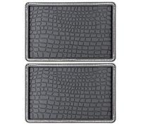 Abaodam Car Dashboard Mats PVC Pads 2pcs Non-slip with Rhinestone Design Anti-slip and Washable Stylish and Multifunctional Interior Pads for Cell Phone and Car Dashboard Accessories