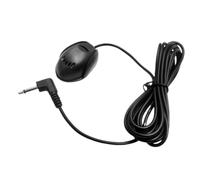 Abaodam Car Microphone 3.5mm Jack Auxiliary Mic for Vehicle Radio, Black Sticky Adhesive Mount, Compatible with Car Stereo Systems and Gps Devices