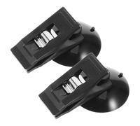 Abaodam Car Parking Ticket Holder Suction Cup Clamp 2Pcs Windshield Clip Black for Vehicle Document Organization