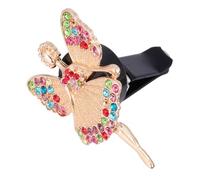 Abaodam Car Perfume Clip Aromatherapy Diffuser with Seven Colour Metal Design Mini Size Interior Decoration for Trip and Driving in Golden Plastic and Metal