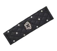 Abaodam Car Seat Strap Pads Shoulder Cover Black Leather Cushion with Stylish Pattern Design for Comfortable Driving and Protecting Clothes, Suitable for Laptop Bags and Backpacks
