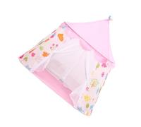 Abaodam Cartoon Castle Tent with Gauze Playhouse for Stable Indoor House Pink Animal World Design Bite-protection Mesh for Relaxed Supervision