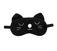 Abaodam Cartoon Cat Sleeping Eye Mask with Embroidered Panda Design, Soft Sleeping Blindfold for Indoor Nap and Travel, White Nose Cat Eye Cover for Women