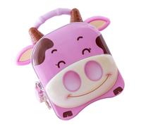 Abaodam Cartoon Cow Piggy Bank with Lock Large Capacity Money Bank for Coin and Cash Storage Practical Financial Management Saving Pot Fresh Color Random Random Color