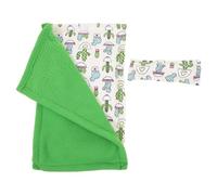 Abaodam Cartoon Pattern Reptile Sleeping Mat Warmth Lizard | Canvas and Polar Fleece, Foldable Resting Place with Pillow, Green for Gecko and Reptile Use