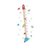 Abaodam Cartoon Planet Height Chart Wall Decals for Kids Rooms, Removable Growth Measurement Sticker, Colorful Children Height Chart Wall Art for Nursery and Playroom