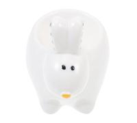Abaodam Cartoon Rabbit Porcelain Boiled Egg Stand White Ceramic Egg Holder Delicate Lovely Design Prevents Breaking for Kitchen Or Restaurant Use