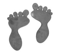 Abaodam Cast Iron Footprint Stepping Stones Weatherproof Garden Path Mats for Outdoor Walkways Decorative Iron Pathway Stones for Landscaping Easy Maintenance and Unique Design