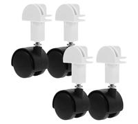 Abaodam Cat Cage Wheels 4Pcs Swivel Casters for Pet Carrier with Improved Stability and Flexible Configuration in White Plastic