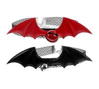 Abaodam Cat Collar Bat Wing Design with Adjustable Halloween 2pcs and Bell Pendant, Skin-friendly Cloth Material, Breakaway Safety Kitten Collar for Comfortable Festive Wear