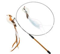 Abaodam Cat Funny Stick Replacement Head for Indoor Cats Featuring Steel Wire and Design for Interactive Play Kitten Toys