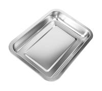 Abaodam Cat Litter Box Large Stainless Steel Cat Litter Tray Open Design Easy Clean Low Entry Kitten Training Pan 40x30x4.8cm Sturdy Stable Bottom