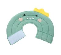 Abaodam Cat Recovery Collar Adjustable Soft Surgery Recovery Cone Collar for Cats and Kittens Green Dinosaur Design Small Size Postoperative Anti-licking and Anti-scratch Pet Neck Ring