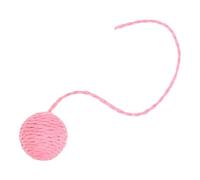 Abaodam Cat Sisal Ball Tail Interactive Cat Scratch Post Replacement with Pink Sisal Rope Ball for Kitten Play and Relaxation