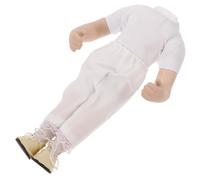 Abaodam Ceramic Doll Body Part DIY Craft Doll Figure with Articulated Bent Arms and Straight Legs Ceramic Material and Parent-interaction