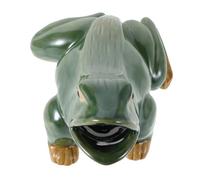 Abaodam Ceramic Frog Garden Statue with Flowing Water Purification Realistic Open Mouth Sculpture for Indoor Patio Lawn and Fish Tank Accessories Easy to Install Frog Decor for Landscaping