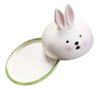 Abaodam Ceramic Incense Burner Rabbit Design Desktop Decor Portable and Relaxing Mind and Body Aromatherapy Stove for Cafés and Photo Prop Use