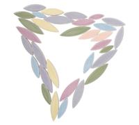 Abaodam Ceramic Mosaic Tiles for Crafts DIY Small Size Design with Smooth Surface and Highly Polished Finish, Irregular Petal Shaped Sheets for Craft Making and Artistic Projects