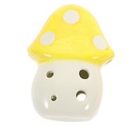 Abaodam Ceramic Mushroom Ocarina for Beginner Wind Instrument Adorable Yellow Musical for Childrens Music Learning and Practice