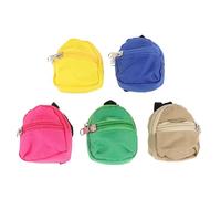 Abaodam Change Purse Coin Pouch Mini Backpack Keychain for and Women Portable Zipper Bag 2 Pcs Random Color