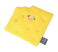 Abaodam Cheese Shaped Dog Snuffle Pad 12X11Cm Squeaky Pet Foraging Mat Interactive Sniff Cushion for Mental Stimulation and Slow Feeding