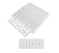 Abaodam Chess Board and Chess Piece Silicone Mold for DIY Crafts and Creative Handmade Projects 2pcs High Transparency, Sturdy and Not Easy to Break for Resin Casting