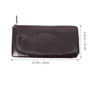 Abaodam Chic Coin Purse Men Travel Handbag Large Capacity PU Long Men Wallet with Zippers for Daily Use and Work - Simple Design Phone Cash Storage Bag