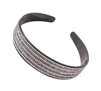 Abaodam Chic Wide Resin and Rhinestone Headband with Anti-slip Teeth, Fully Jewelled Hair Hoop for Brides and Bridesmaids, Accessory for Parties and Banquets with Gorgeous Brightness