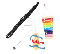 Abaodam Chicken Pet Hanging Playthings for Birds and Hens Includes Foraging Net Vegetable Fork String Pull and Knocking Relaxation and Boredom Relief Accessories for Poultry and Pets