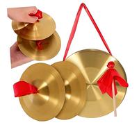 Abaodam Chinese Gong and Cymbal for Opera Performance Includes Gong and Cymbals Hand Percussion Instrument for Musical Practice