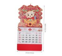 Abaodam Chinese New Year Calendar Poster with Space-saving Design and Refined Layout Marks Important Festivals and Historical Dates Year the Goat Zodiac Wall Scroll Calendar for Home