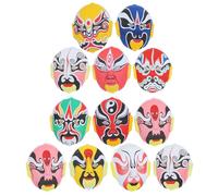 Abaodam Chinese Opera Masks Material 12pcs Flocking for Lightweight and Costume Accessories with Decorative Traditional Beijing Opera Design Halloween Decor