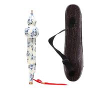 Abaodam Chinese Porcelain Gourd Flute for Beginners Dual-tone Cucurbit Instrument Synthetic Material Creative and Design Includes Box for Music