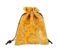 Abaodam Chinese Silk Brocade Drawstring Pouch Bag for Jewelry and Accessories Storage Silk Secure Closure for Singing Bowls Prayer Beads Wedding Present Bag
