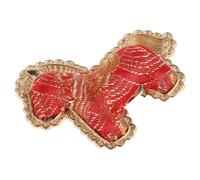 Abaodam Chinese Zodiac Horse Brooch 2026 Red Lucky Pin for Spring Festival with Handcrafted Copper and Polyester Material, Traditional Chinese Design for Casual Wear and Daily Fashion