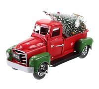 Abaodam Christmas Truck Model with Mini Xmas Tree, Christmas Red Truck Decoration, Desktop Decoration Ornaments for Christmas Home Party Decorations