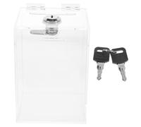 Abaodam Clear Acrylic Money Saving Box with Lock Transparent Piggy Bank for Adults Secure Coin Storage Jar for Cash and Tips Decorative Desktop Savings Container gift for for for for for for for Boys