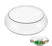 Abaodam Clear Fish Tank: 2800ml Plastic Desktop Bowl Aquarium For Small Fish Water Plants - 9. 52x3. 93in Transparent Betta Tank For Home Office Living Room Or Decoration