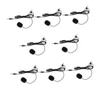 Abaodam Clip on Phone Microphone 8pcs Pvc Black for Laptop Recording