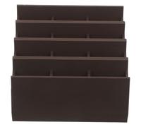 Abaodam Clipper Blade Holder Grooming Organizer with 12 Slots Multi-Compartment Storage for Barbers and Hairdressers in Home Bathroom Brown 4.1X3.9X1.6 Inches