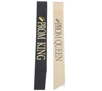 Abaodam Cloth Party Sashes Fine Craftsmanship 2pcs with Adjustable Shoulder Straps Graduation Sashes Prom King and Prom Queen for Graduation Period and Parties