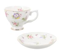 Abaodam Coffee Cup Coffee Milk Drinking Cup Bone China Simple Charming Tray Protects Table from Hot Water Marks for Bakeries