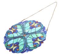 Abaodam Colorful Acrylic Window Hanging Panel for Wall and Window Decor, Lightweight Heart-shaped Stained Glass Style Ornament to Brighten Your Home and Outdoor Space