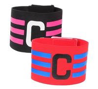 Abaodam Colorful Football Captain's Armband for Adults Durable Soccer Arm Band for Team Sports Comfortable Fit for Men and Women Black Red